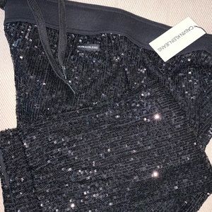 Calvin Klein Black Sequin Jogger Pant